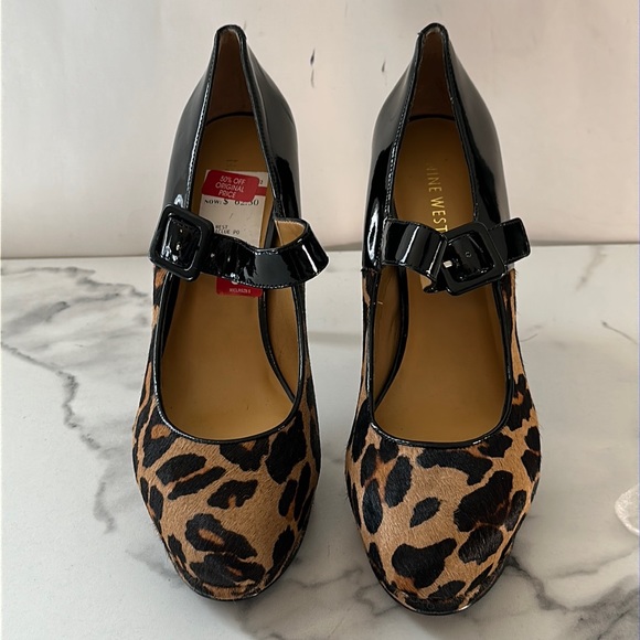 New- Nine West animal print heels - Picture 6 of 16